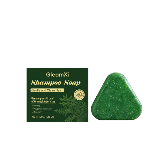 Usman Grass Chamaecyparis Leaf Shampoo Bar - Gentle Cleansing