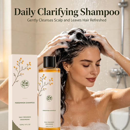 Persimmon Fresh Shampoo Clean Scalp Dirt Nourish Hair Texture