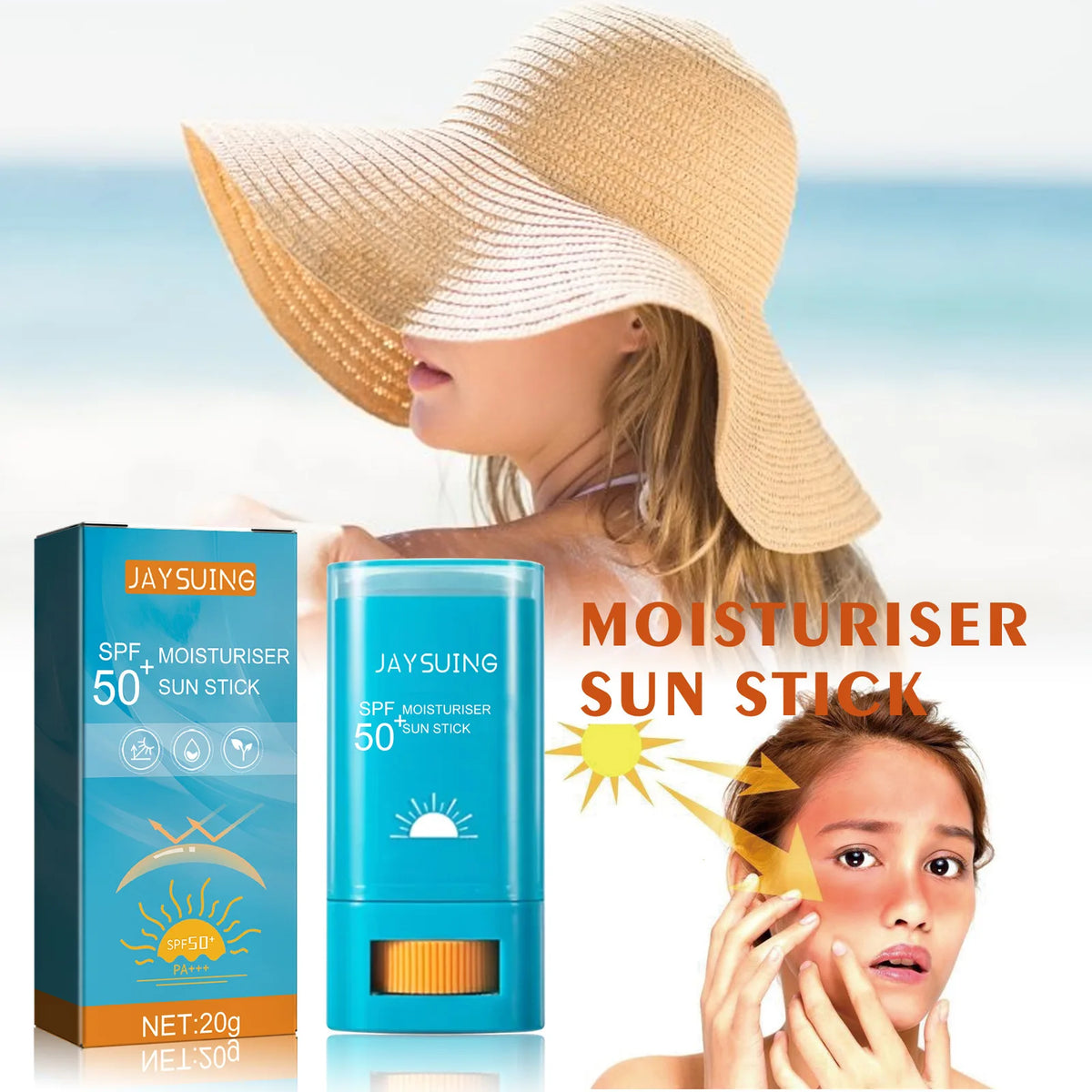 Sunscreen Cream Stick SPF 50+ UV Protective Anti Oxidant Sun