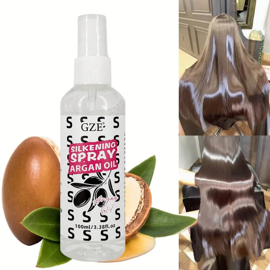 GZE Argan Oil Hair Silkening Spray - 10-in-1 Heat Protectant