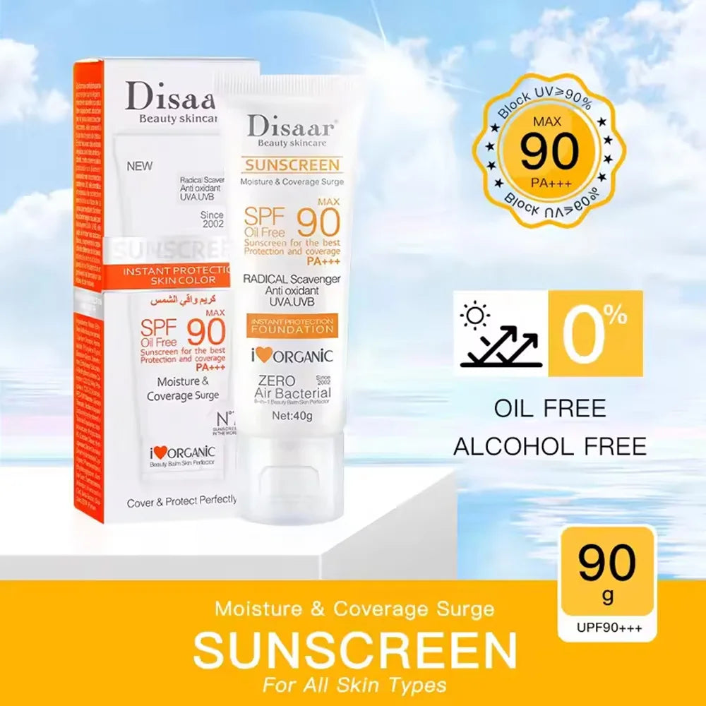Disaar Facial Sunscreen Cream SPF 90 Solar Lotion