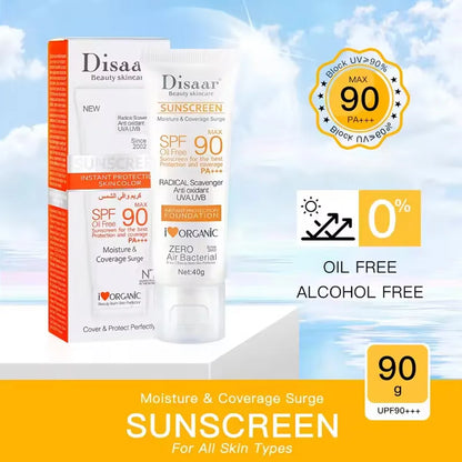 Disaar Facial Sunscreen Cream SPF 90 Solar Lotion