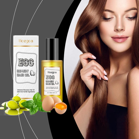 Egg Remedy Hair Oil Restore Soft Smooth Straighten Shiny Deep