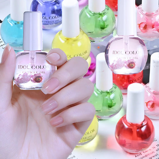 Fruit Flower Smell Nail Nutrition Oil Clear Glass Bottled