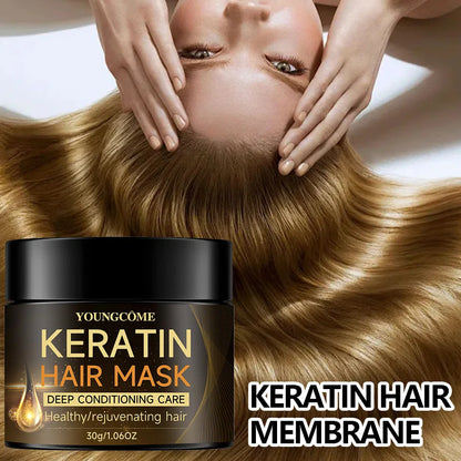 YOUNGCOME Keratin Hair Mask Moisturizer Conditioner Soft