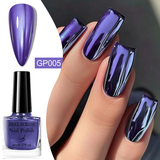 Mirror Effect Nail Polish No Baking Quick Drying And Tearable