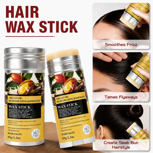 TVLV Argan Oil Hair Wax Stick For Flyaways Anti-Frizz Hair