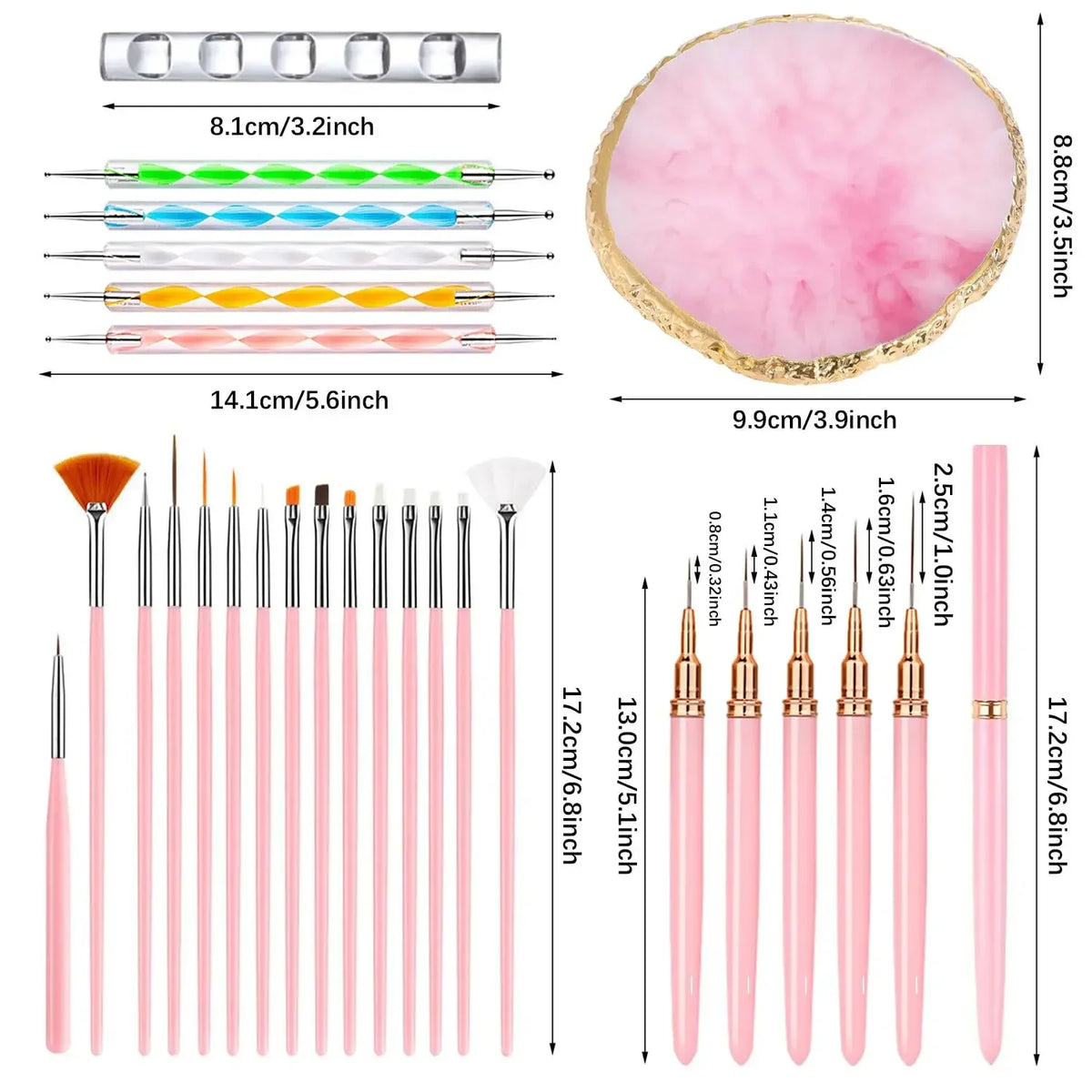 Nail Art Brush & Dotting Tool Set
