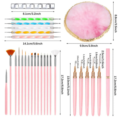 Nail Art Brush & Dotting Tool Set