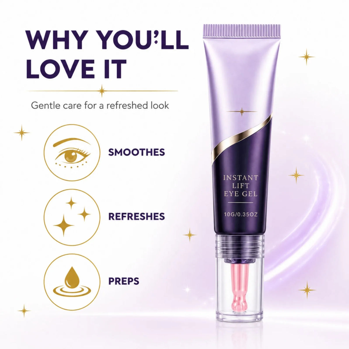 Instant Lift Eye Gel 10g Hydrating Brighten Look Fine Lines