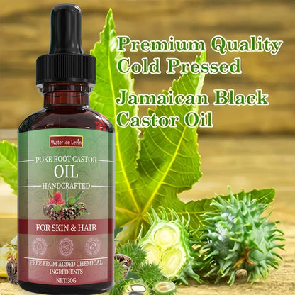 Poke Root Castor Oil for Skin Hair - Natural Handcrafted Blend
