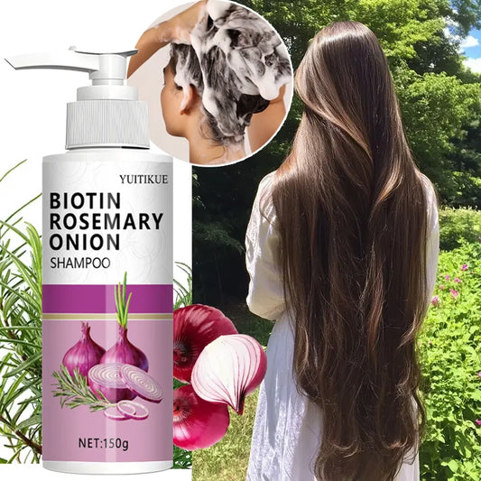 Biotin Rosemary Onion Shampoo, strengthens hair roots