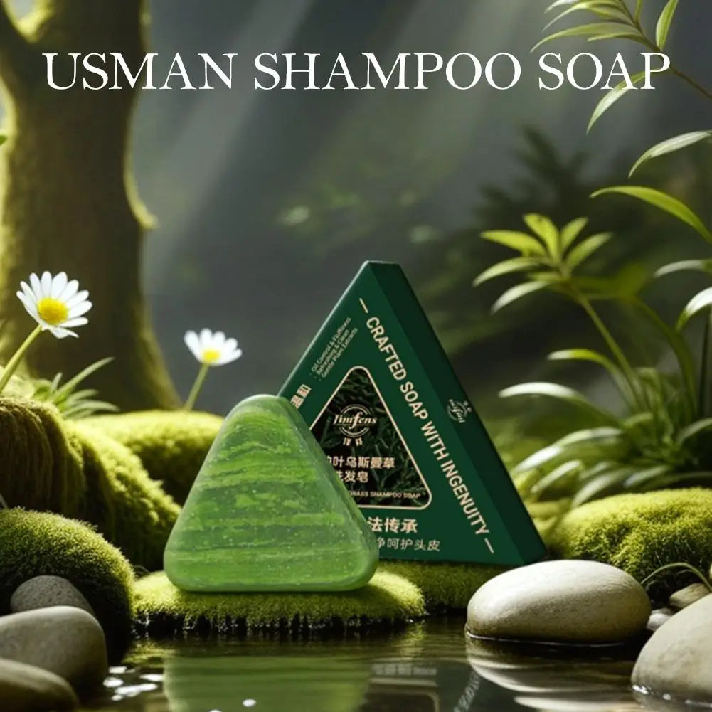 Cypress Leaf Usman Grass Shampoo Soap Bar Oil Control Clean Itchy