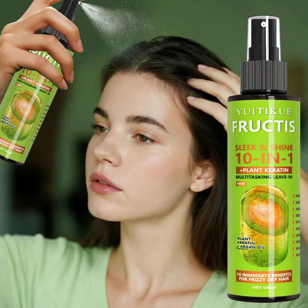 Plant Keratin Argan Oil Leave-In Spray, Multi-benefit Hair