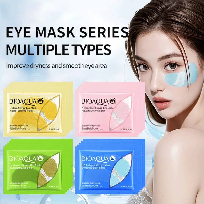 10pcs(5 Pairs) BIOAQUA Golden Crystal Collagen Eye Mask