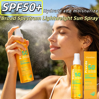 Hydrating Invisible Sunscreen Spray SPF 50+ Clear Face Body Mist