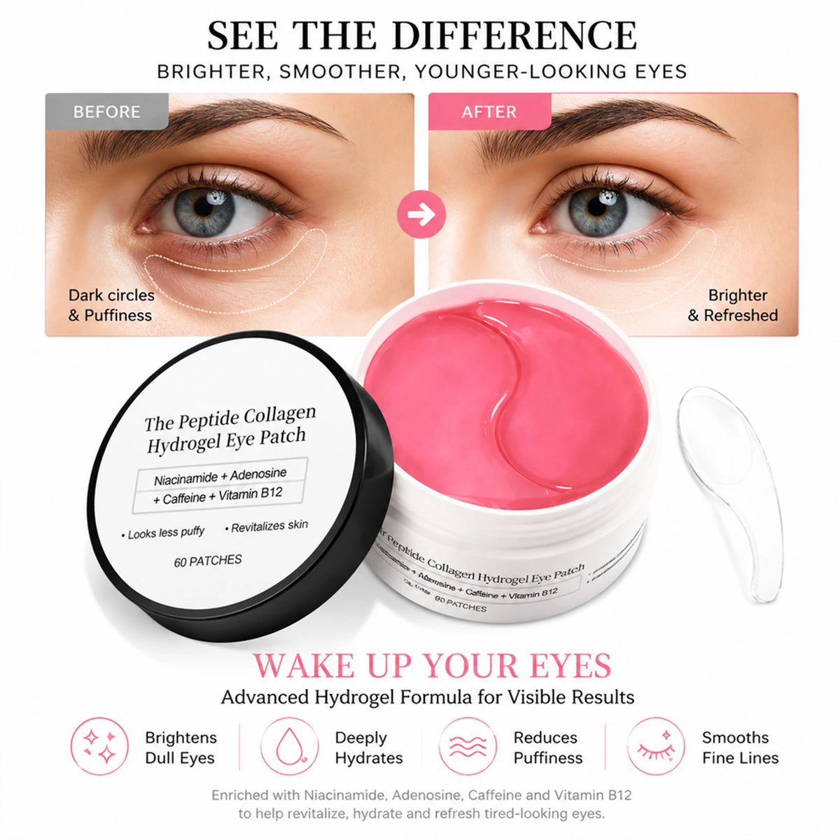 Moisturizing Eye Mask Patches Nourishing Fine Lines Smoothing
