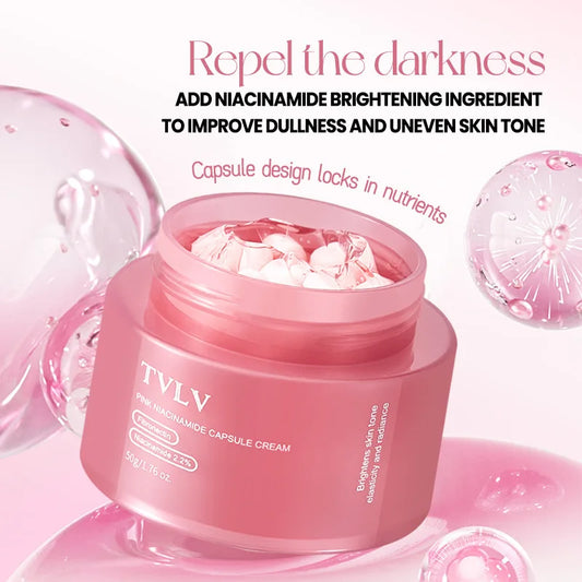 TVLV Pink Niacinamide Capsule Cream Hydrating Moisturizing