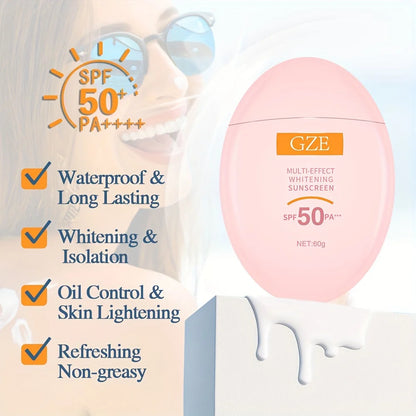GZE Mineral Sunscreen Lotion: SPF50 Broad Spectrum UVA UVB, Face