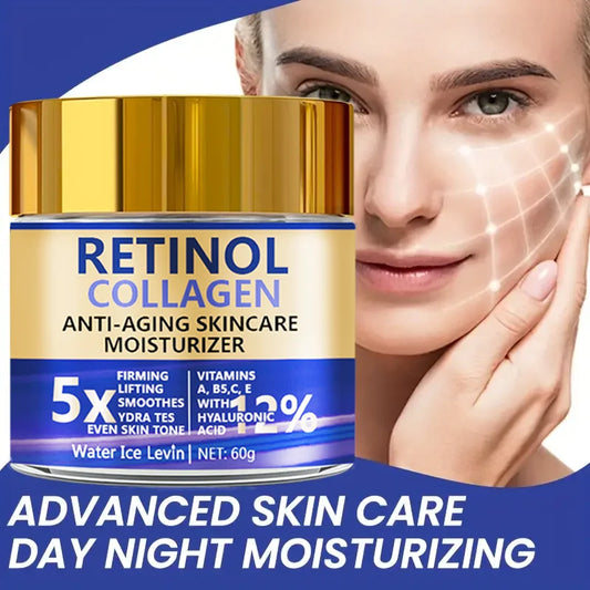 Retinol Collagen Face Cream 60g, Anti-Aging Firming Moisturizer