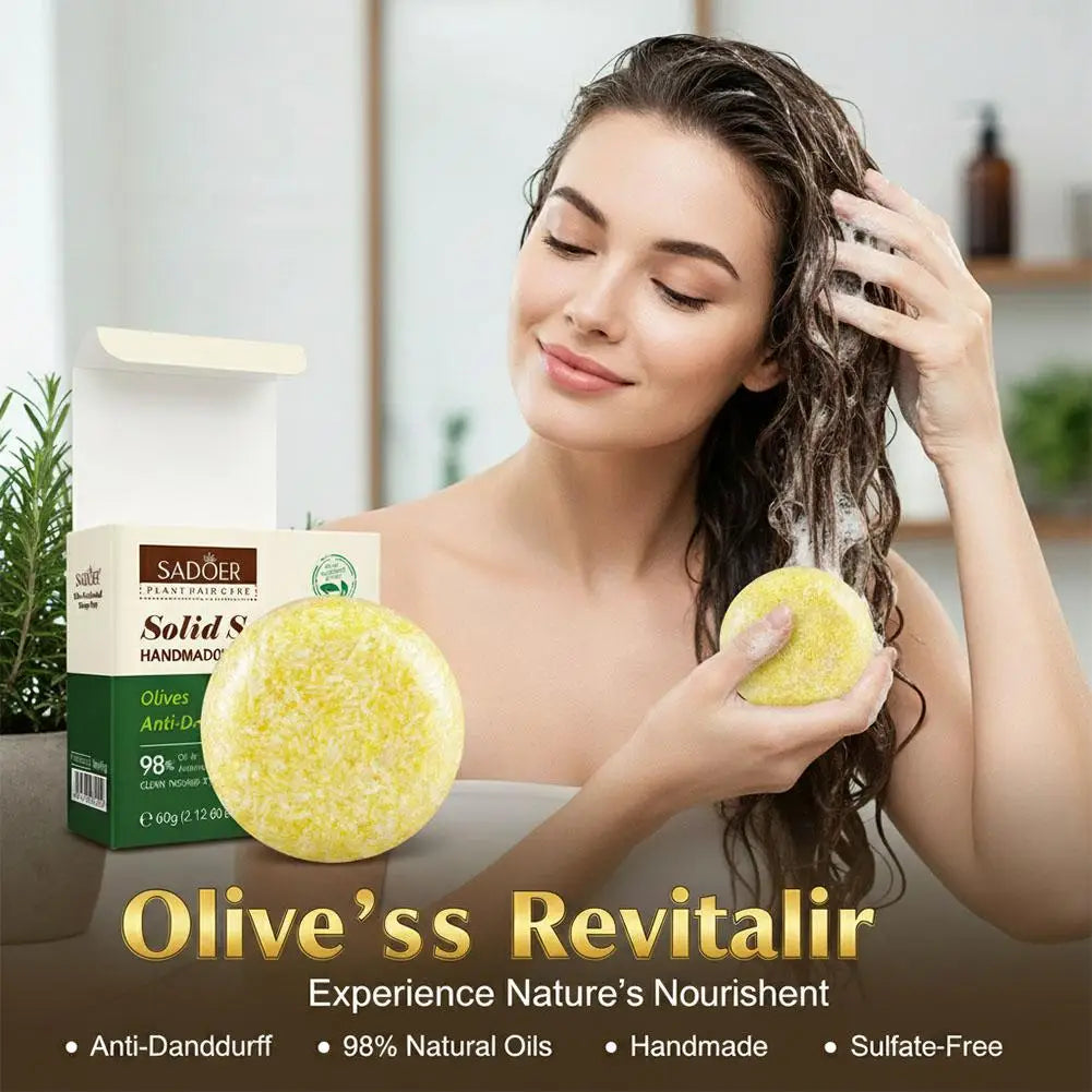 1/3 PCS Olive Oil Shampoo Bar for Hair Nourishing