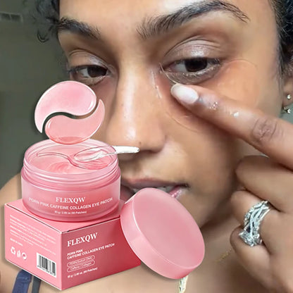 Pdrn Caffeine Collagen Eye Patch 30 Pairs Pink Gel Eye Patches