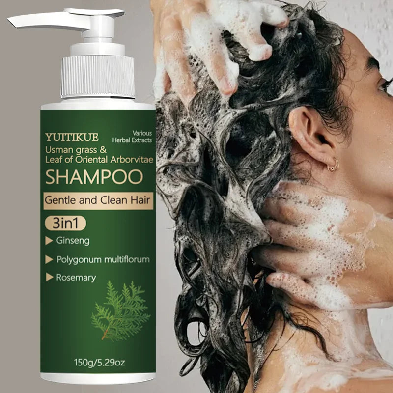 YUITIKUE 3-in-1 Herbal Shampoo | Usman Grass, Ginseng, Polygonum