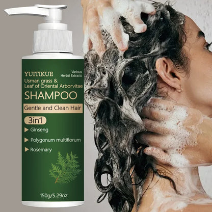 YUITIKUE 3-in-1 Herbal Shampoo | Usman Grass, Ginseng, Polygonum