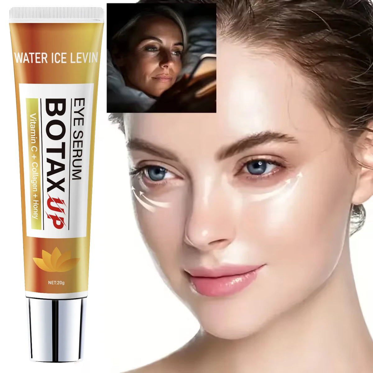 Eye Serum Cream Vitamin C Honey Collagen Light Texture