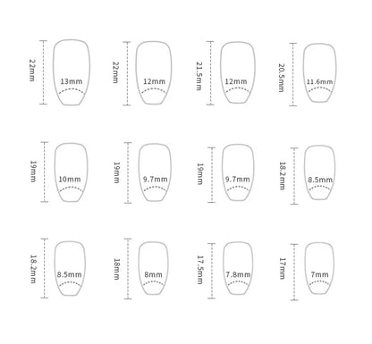 French Tip Press-On Nails (24pcs Set)
