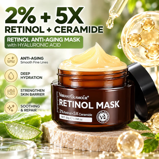 Vibrant Glamour 2% Retinol Gel Sleep Facial Mask Sheet Form