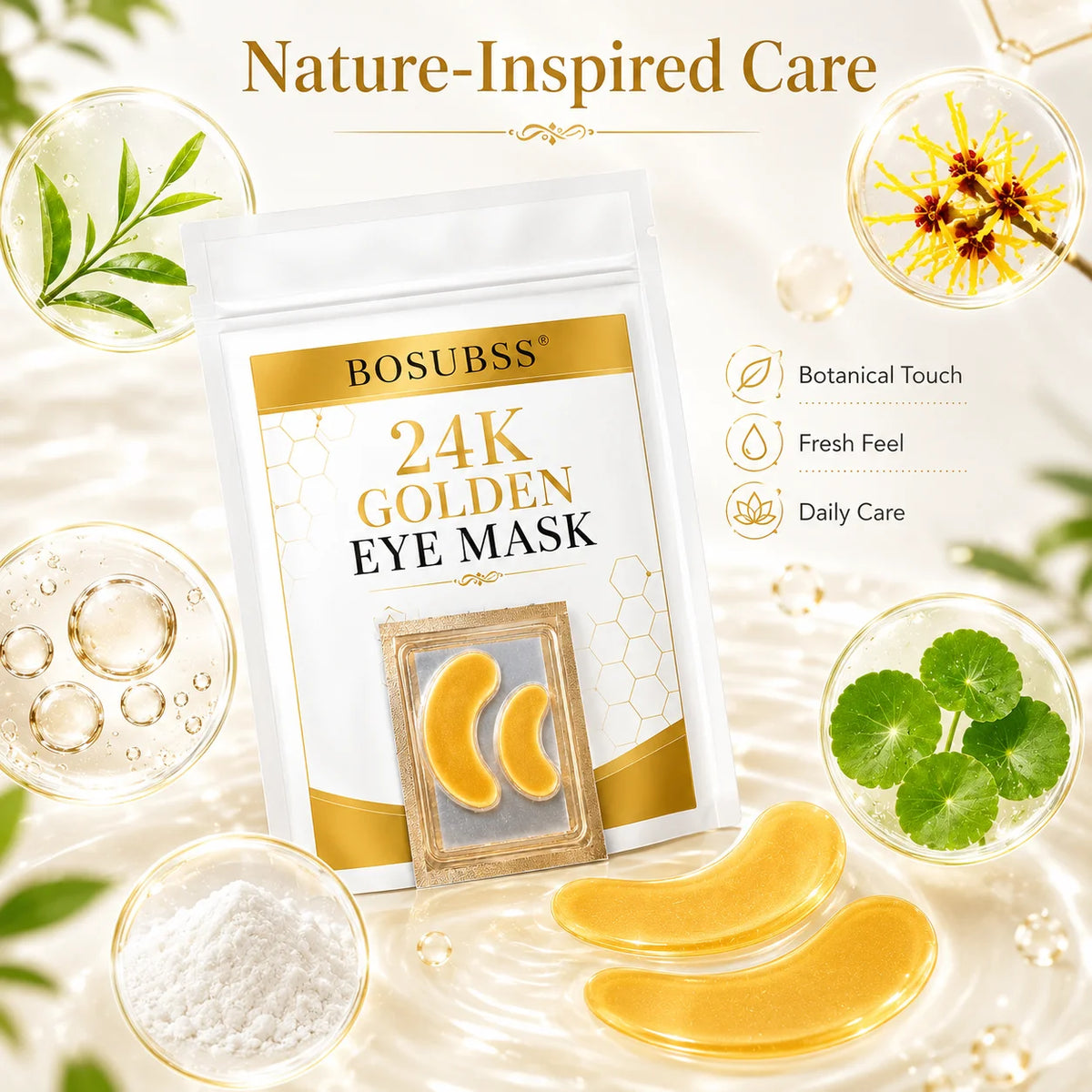 24K Gold Under Eye Mask Moisturizing Hydrating Eye Patches