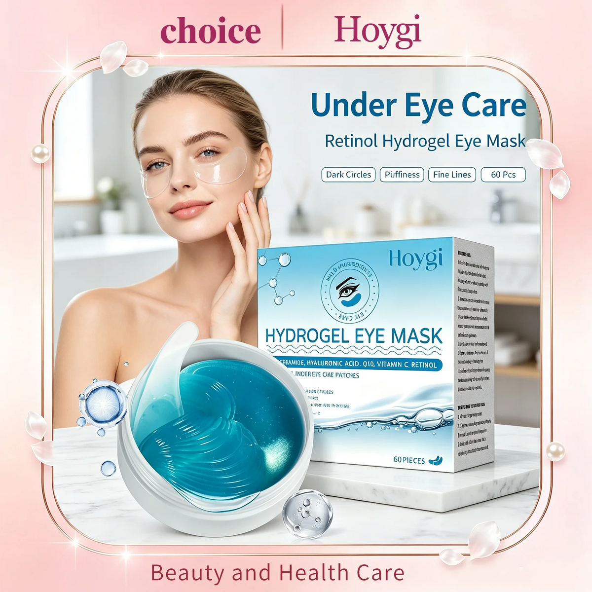 Hoygi Retinol Eye Mask Patch Hydrating Gel Eye Patche Anti Dark