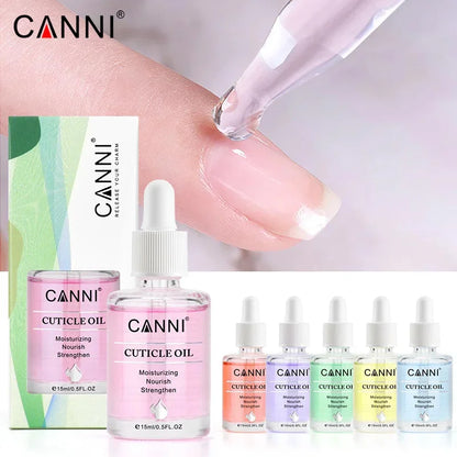 CANNI New 15ml Cuticle Oil 6 Flavor Nail Nourish Care Pure