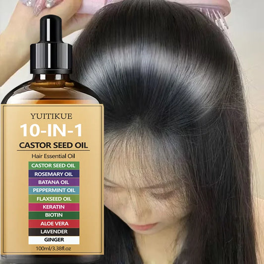 10-in-1 Castor Hair Essential Oil 100ml - Nourishing Scalp Oil