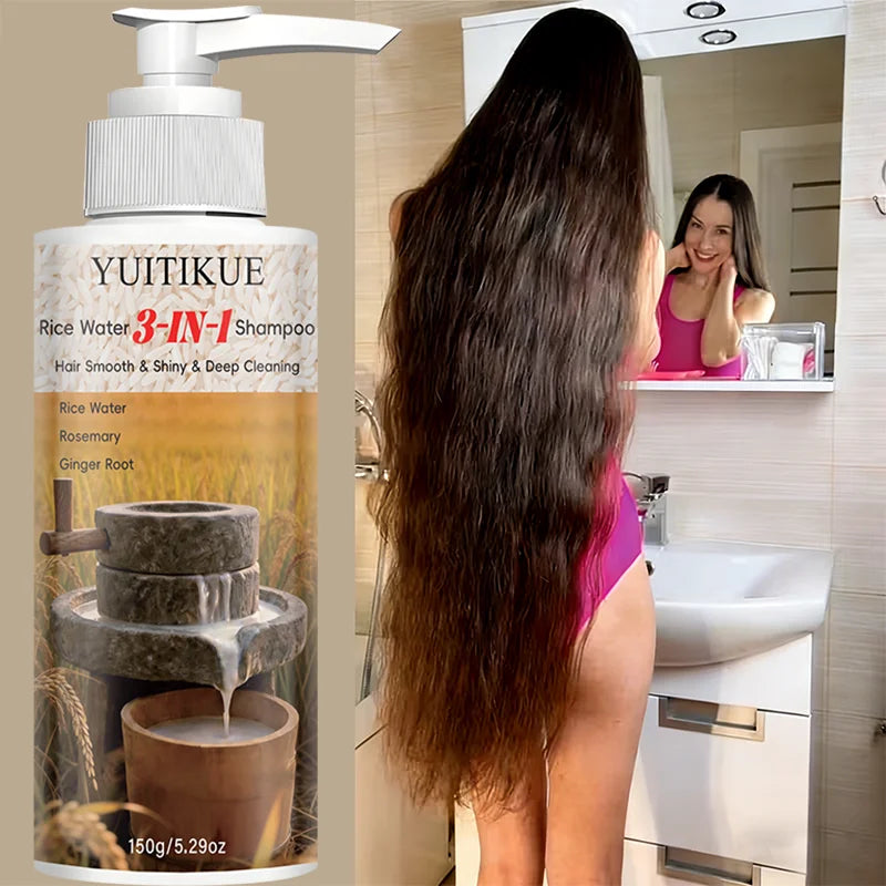 YUITIKUE Rice Water 3-in-1 Shampoo - Rosemary Ginger Root Deep