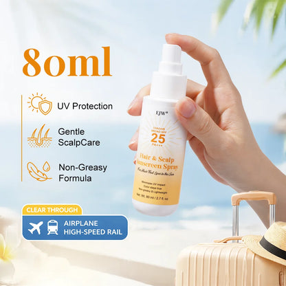 Hair Scalp Sunscreen Mist Leave-In Spray Non-Greasy Moisturizing