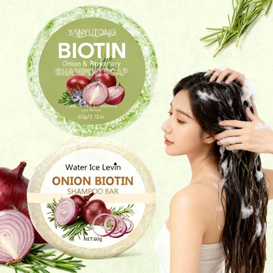 Onion Rosemary Biotin Shampoo Soap Bar, Scalp Deep Gentle