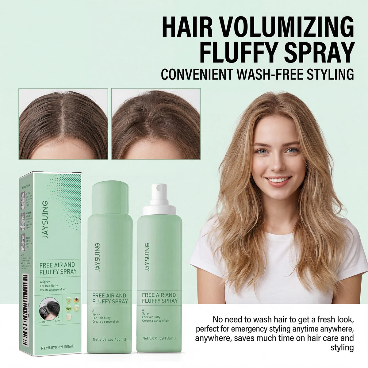 Volumizing Dry Shampoo Spray Oil Control Refreshing No Wash