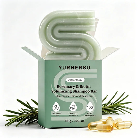 Rosemary and Biotin Shampoo Bar, Dual-Action Hair Strengthening