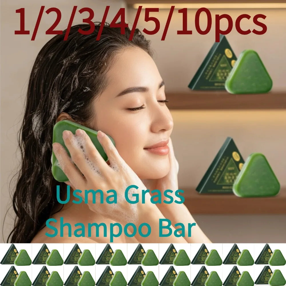 1/2/3/4/5/10pcs Cacumen Platycladi Usma Grass Hair Shampoo Bar