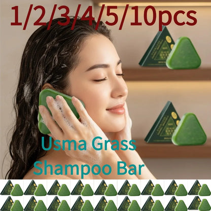 1/2/3/4/5/10pcs Cacumen Platycladi Usma Grass Hair Shampoo Bar