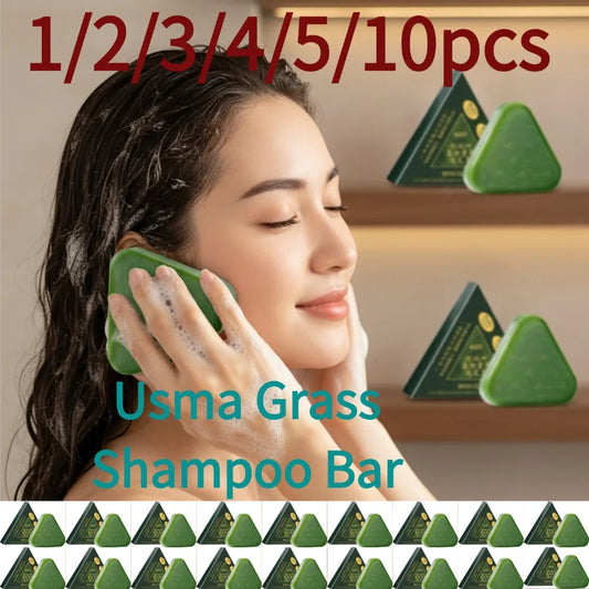 1/2/3/4/5/10pcs Cacumen Platycladi Usma Grass Hair Shampoo Bar