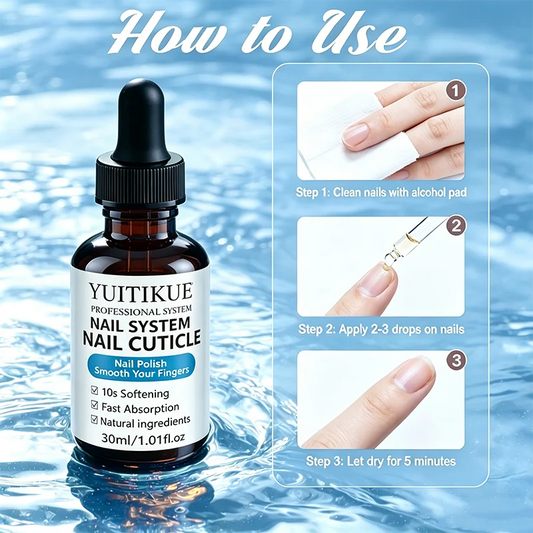 YUITIKUE Nail Cuticle Oil, 10s Fast Softening, Deep Hydration