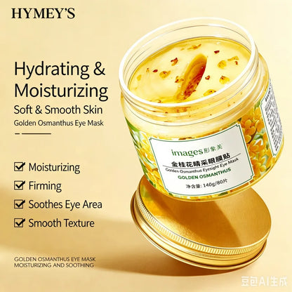 1 Box of 80 Eye Mask Patches Contains Golden Osmanthus Flower