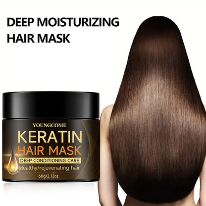 YOUNGCOME Keratin Hair Mask Moisturizer Conditioner Soft