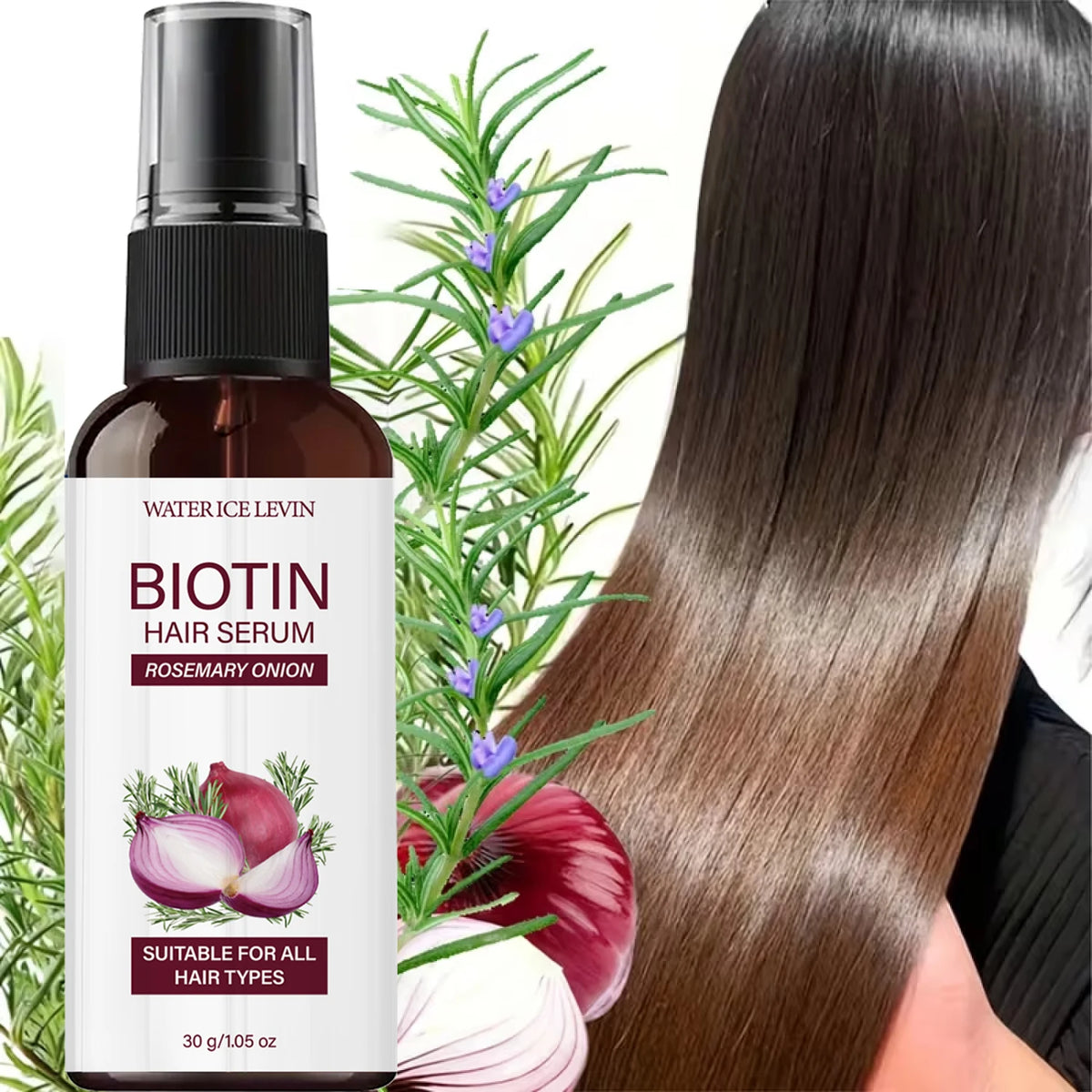Biotin Hair Serum 30g with Rosemary Onion Oil - Moisturizing