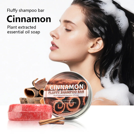 Cinnamon Essential Oil Shampoo Bar, Natural Plant Spice Extract