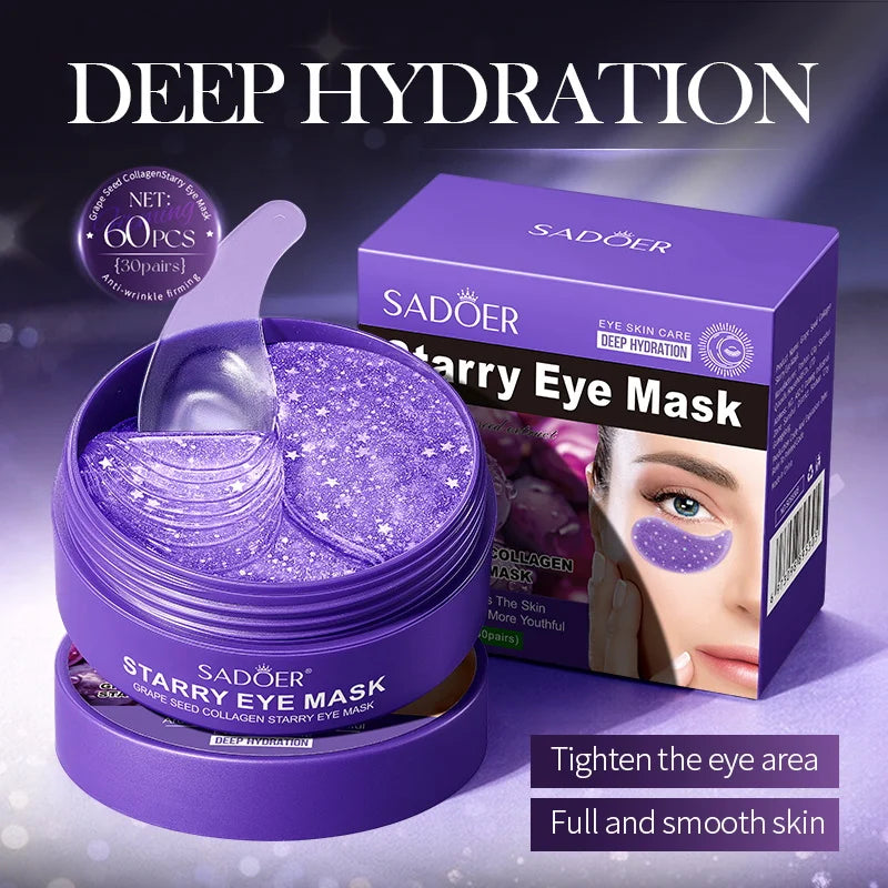 SADOER Grape Crystal Collagen Eye Mask Anti Dark Circles Under