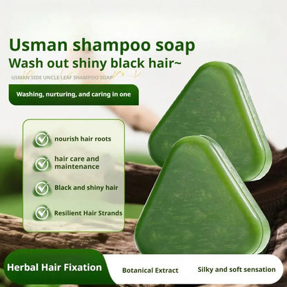 1/2/3/4/5/10pcs Cacumen Platycladi Usma Grass Hair Shampoo Bar